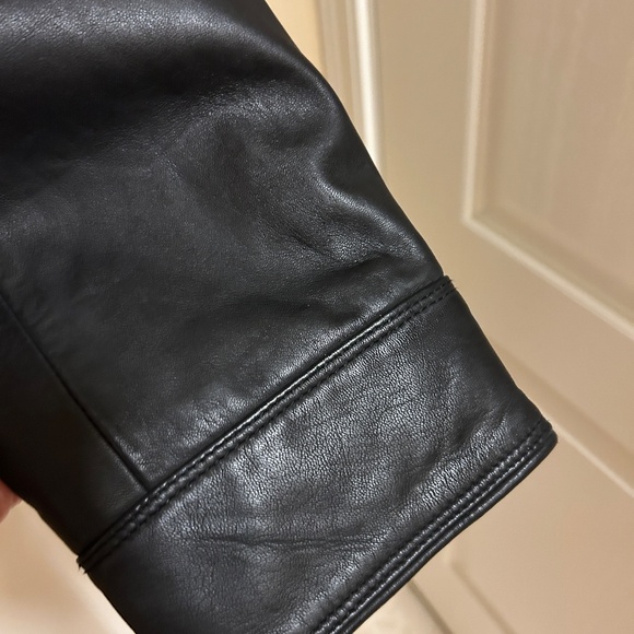 NWOT! Men's Wilson's Leather Black Bomber Jacket - LT - Picture 4 of 9